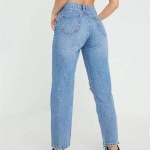 Garage Light Blue Straight Leg Mom Jeans